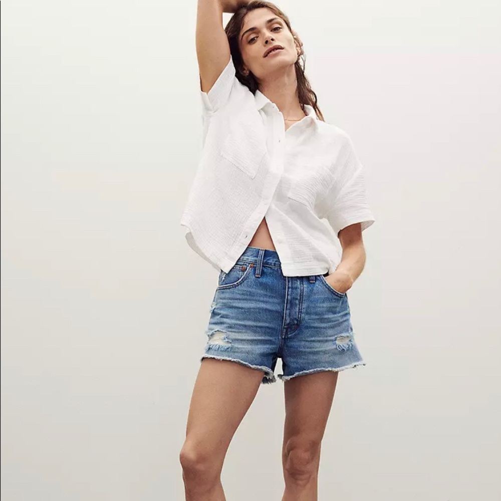 Madewell Relaxed Denim Shorts in Homecrest Wash